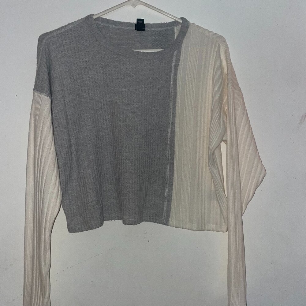 Grey and White Long sleeve